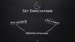 Set Expectations
24
 