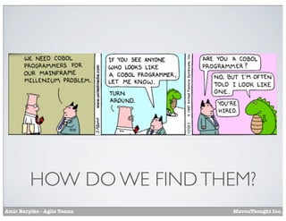 HOW DO WE FIND THEM?
Amir Barylko - Agile Teams

MavenThought Inc.

 