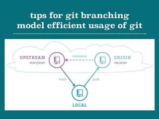 tıps for git branching
model efficient usage of git
 