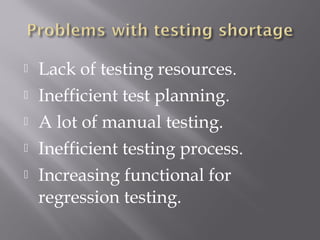 Less Emphasis On Testing Agile QA and Testing process | PPT