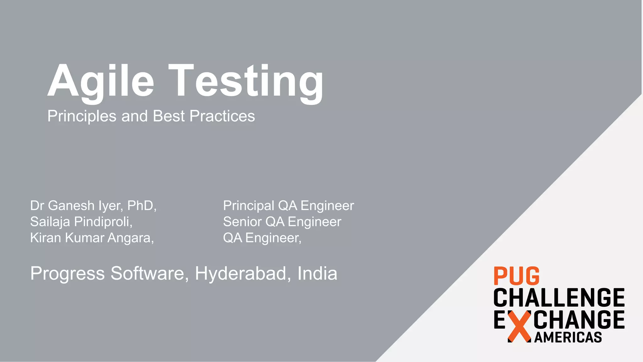 Agile Testing Principles and Best Practices - Automation, 24x7 Testing ...