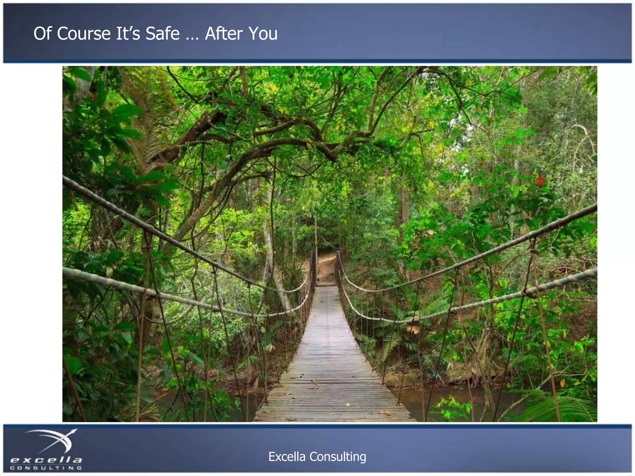 Of Course It’s Safe … After You Excella Consulting 