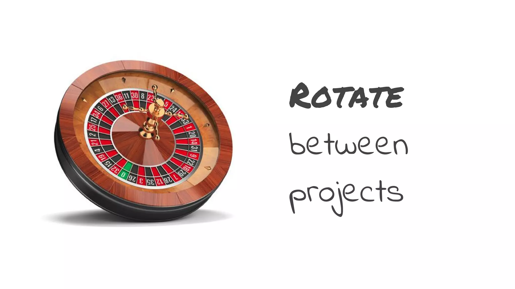Rotate
between
projects
 