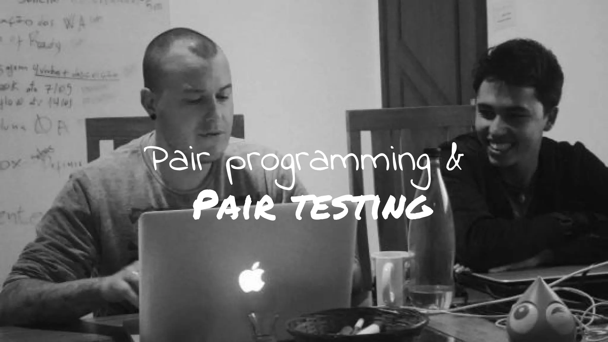 Pair programming &
Pair testing
 