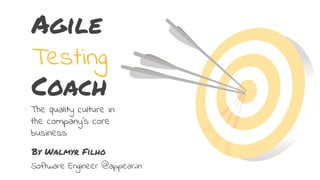 Agile
Testing
Coach
The quality culture in
the company’s core
business
By Walmyr Filho
Software Engineer @appear.in
 