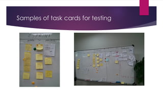 Samples of task cards for testing
 