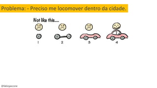 @fabiojascone
Problema: - Preciso me locomover dentro da cidade.
 
