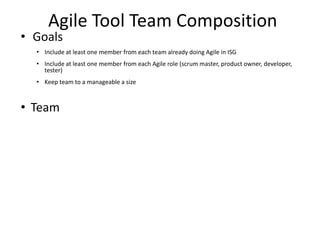 Need to be able to roll-up product status across ISG product linesDecision SpaceThe full ALM tool space is shown at left