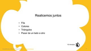 ChaosMonkey | Derechos Reservados | www.chaosmonkey.la
Realicemos juntos
21
• Fila
• Colores
• Triángulos
• Pasar de un lado a otro
10 minutos
 