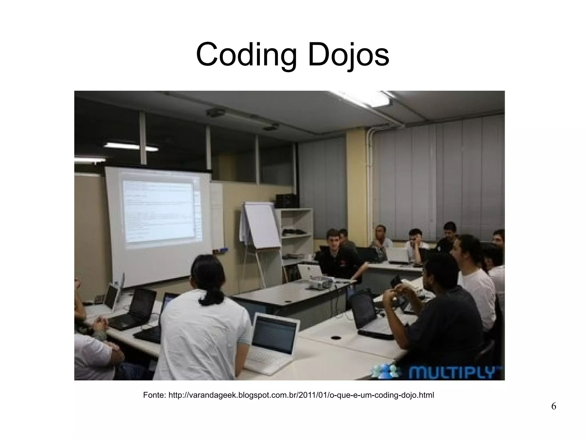 Coding Dojos

Fonte: http://varandageek.blogspot.com.br/2011/01/o-que-e-um-coding-dojo.html

6

 