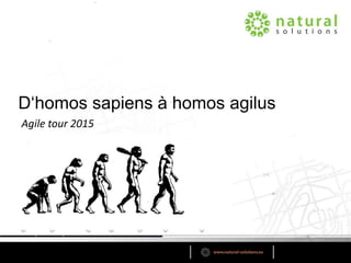 Agile tour 2015
D‘homos sapiens à homos agilus
 