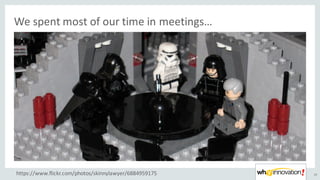 We	spent	most	of	our	time	in	meetings…
26https://www.flickr.com/photos/skinnylawyer/6884959175
 