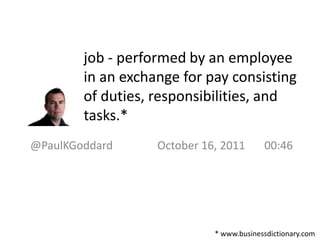 Paul Goddard: Scrum Master - Role or Job?