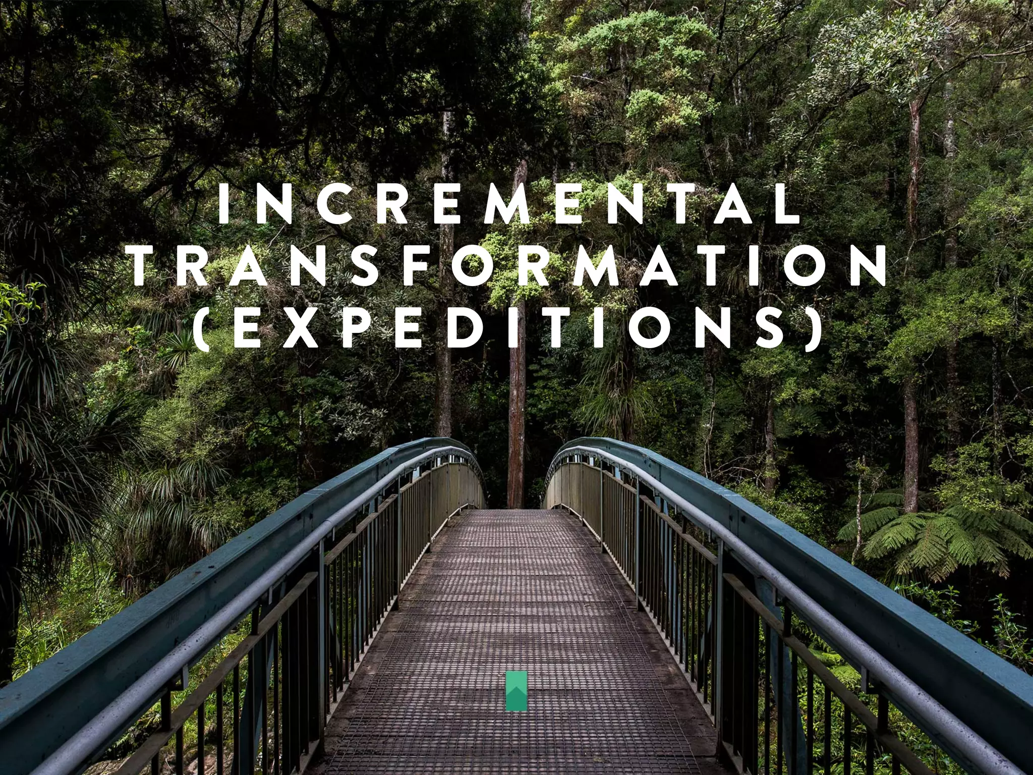 I N C R E M E N T A L
T R A N S F O R M A T I O N
( E X P E D I T I O N S )
 