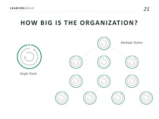 21
Single Team
HOW BIG IS THE ORGANIZATION?
Multiple Teams
 