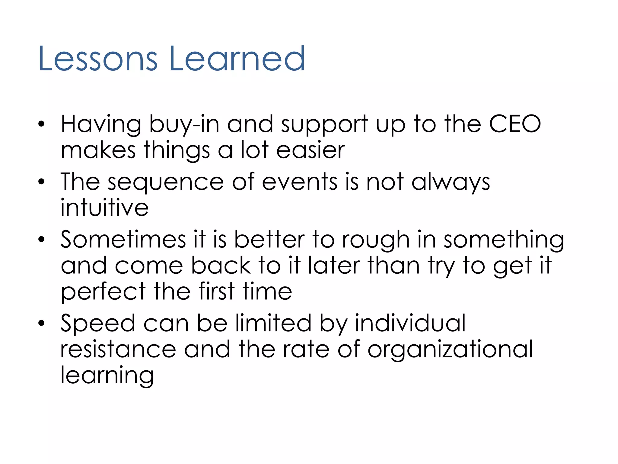 Value DeliveryProduct DefinitionPlanning CoordinationContinuous ImprovementDelivery PracticesProduct DefinitionPlanning CoordinationContinuous ImprovementDelivery PracticesPhase IIIOrganizational Enablement76