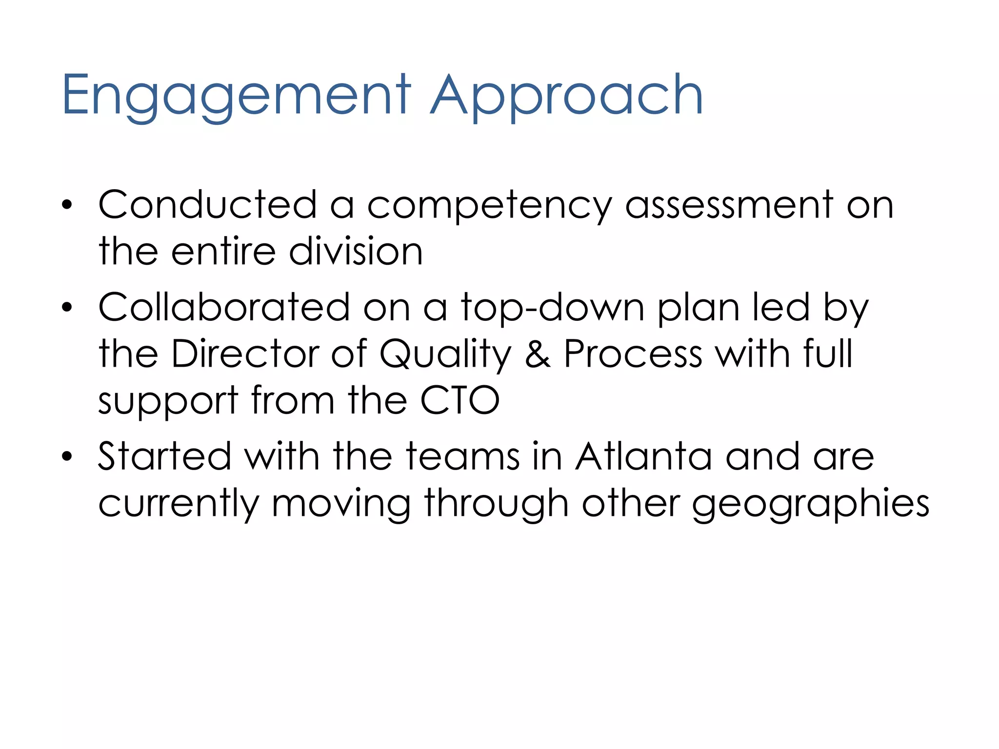 Focus on establishing new policies and working agreements