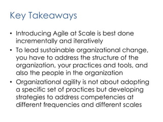 Engagement Approach – Phase ITeam Level and Multi-Team AdoptionFocused on Product Definition, Planning & Coordination, and Organizational Enablement Competencies firstMostly at the Daily, Iteration, and Release levels