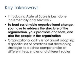 Engagement Approach – Phase 3Filled in the Portfolio LevelStill focusing on Product Definition, Planning & Coordination, and Organizational Enablement CompetenciesBegan addressing Delivery Practices and Continuous Improvement Started addressing some of the strategic planning issues 