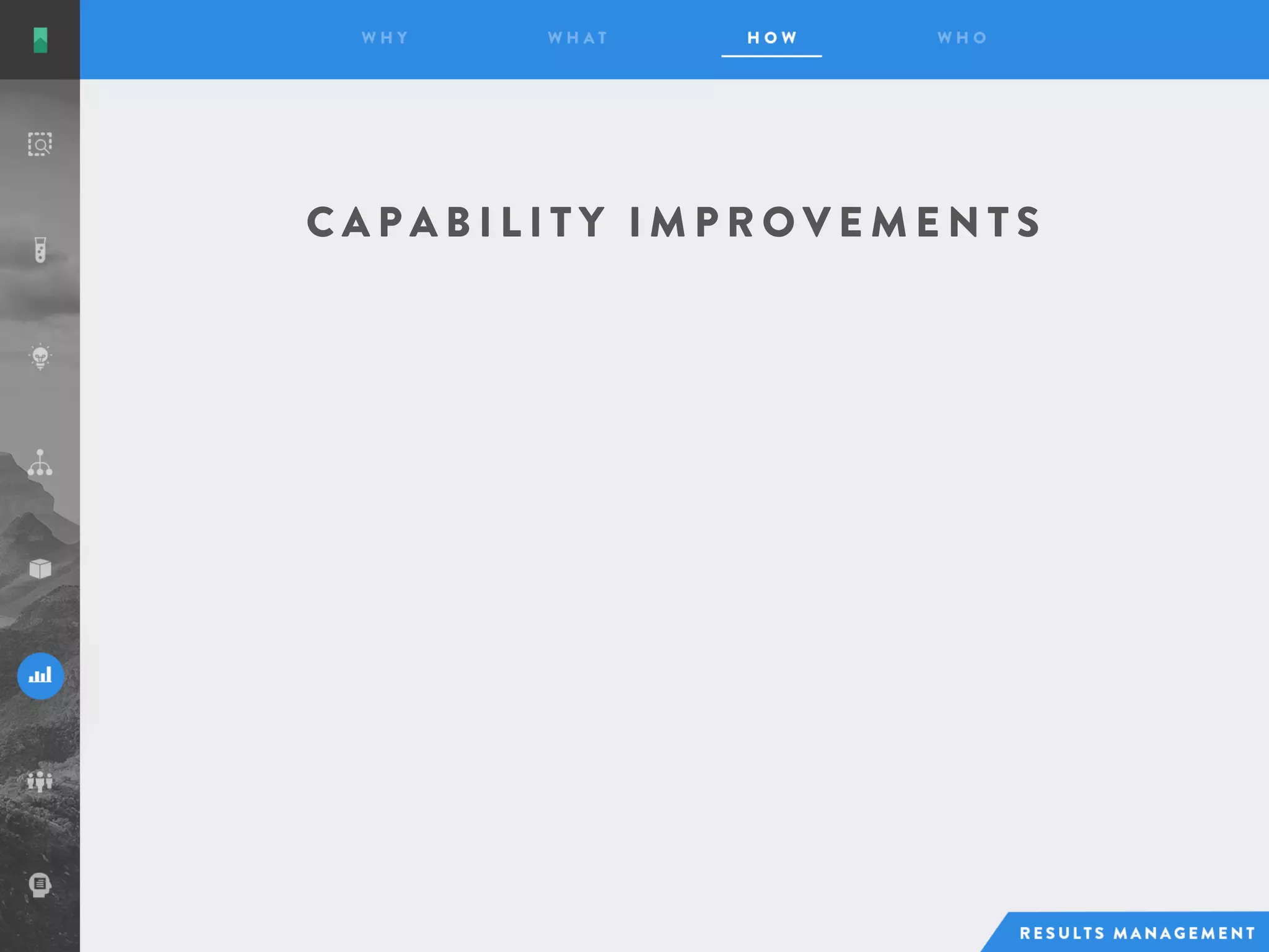 C A P A B I L I T Y I M P R O V E M E N T S
 