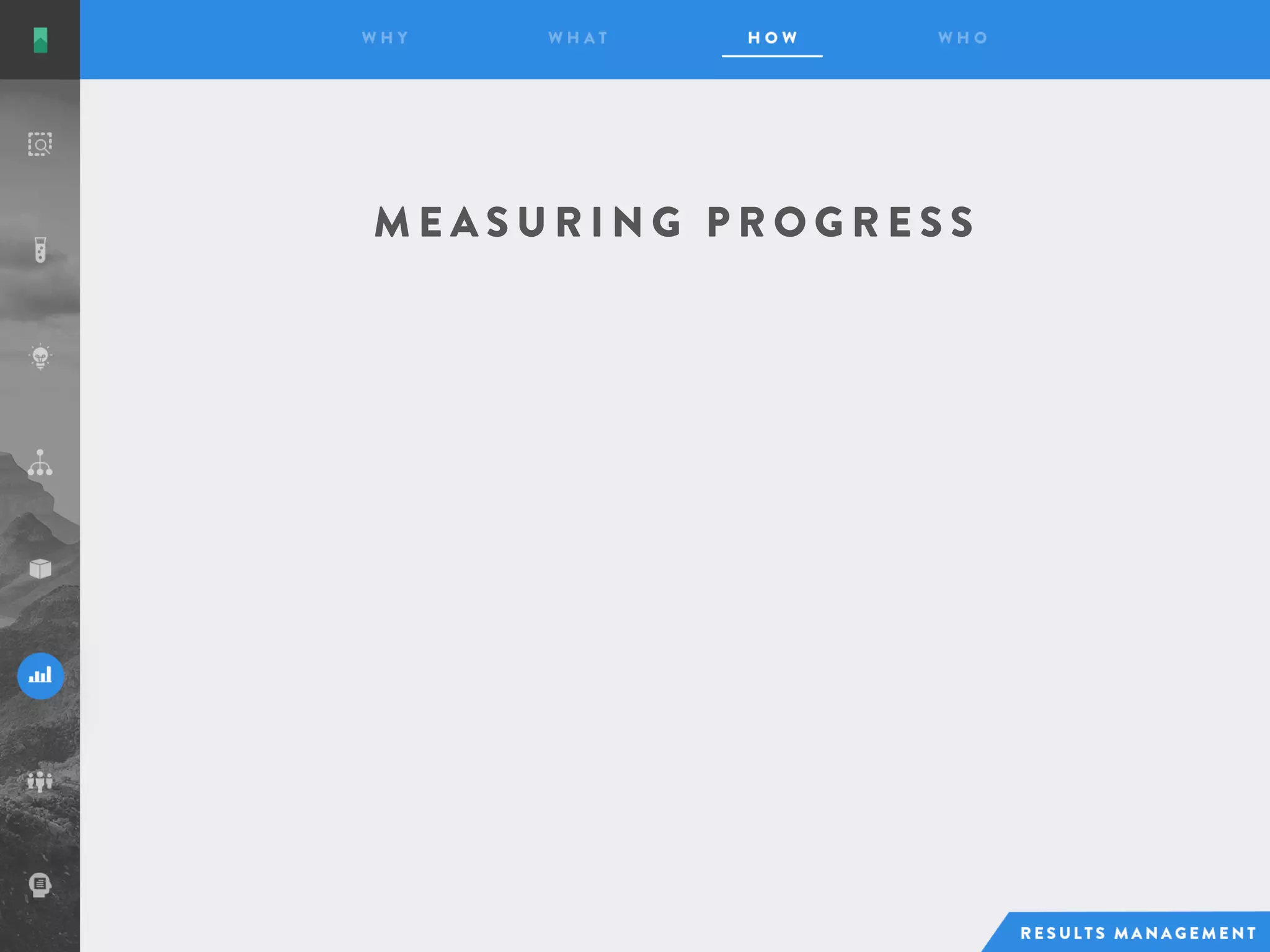 M E A S U R I N G P R O G R E S S
 