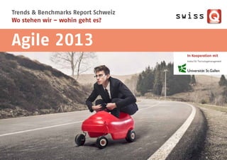 Trends & Benchmarks Report Schweiz
Wo stehen wir – wohin geht es?


Agile 2013
                                     In Kooperation mit
 