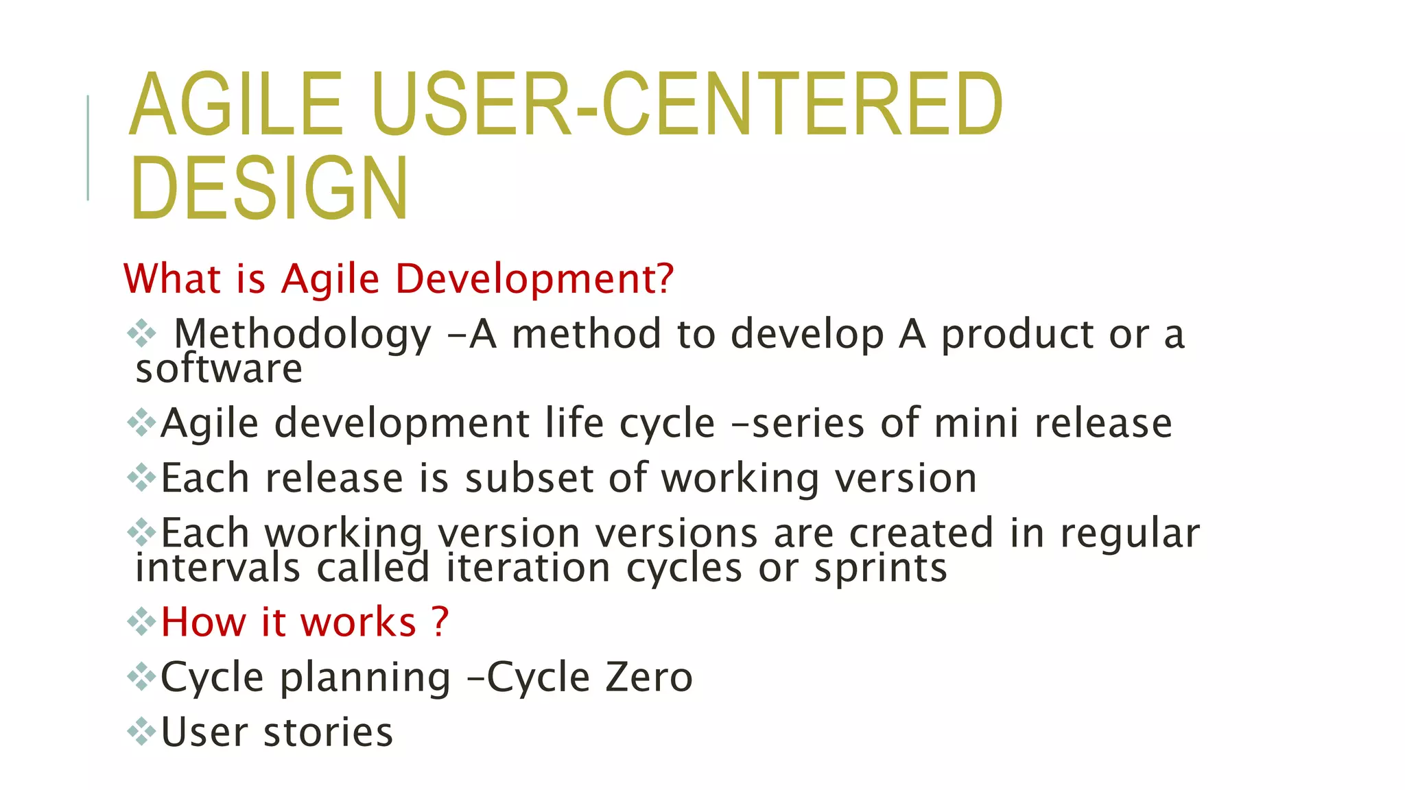 Agile user centered design | PPTX