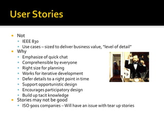 Agile User Stories | PPTX