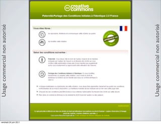 Usage commercial non autorisé




vendredi 24 juin 2011




                        Usage commercial non autorisé
 