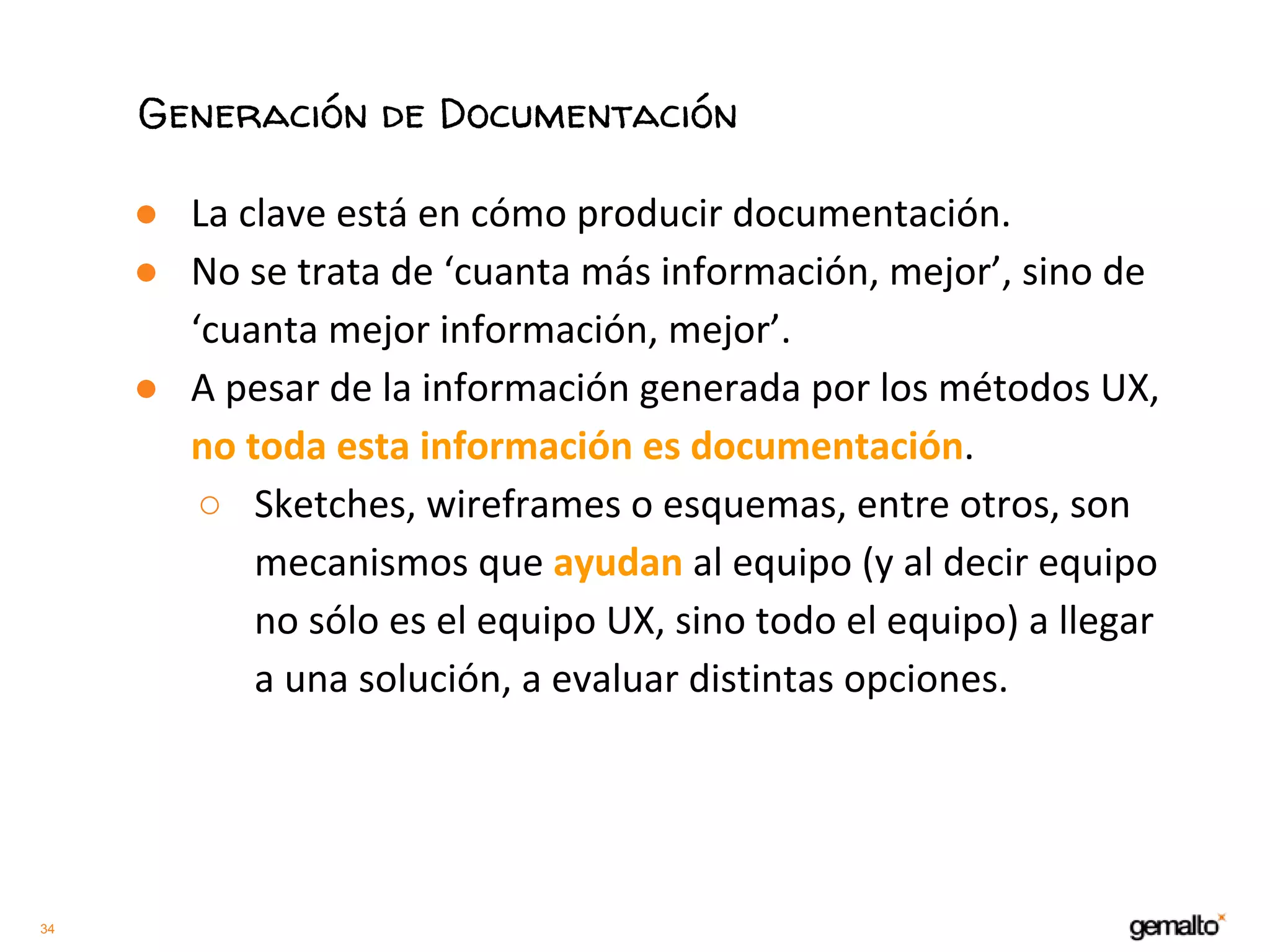 34
Generación de Documentación
●
●
●
○
 