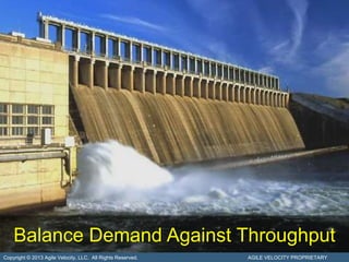Balance Demand Against Throughput
Copyright © 2013 Agile Velocity, LLC. All Rights Reserved.   AGILE VELOCITY PROPRIETARY
 