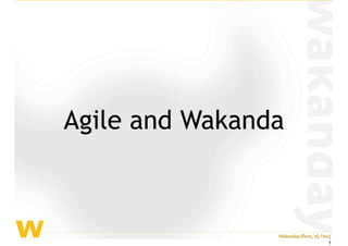 Agile and Wakanda
1
 