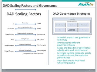 Comparing Scaled Agile Framework (SAFe) and Disciplined Agile Delivery (DAD) 