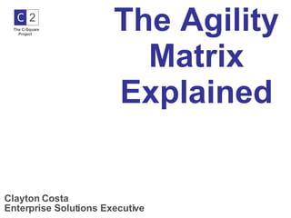 The Agility Matrix Explained Clayton Costa Enterprise Solutions Executive 