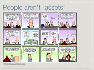 People aren't "assets"
HTTPS://THEDILBERTSTORE.COM
 