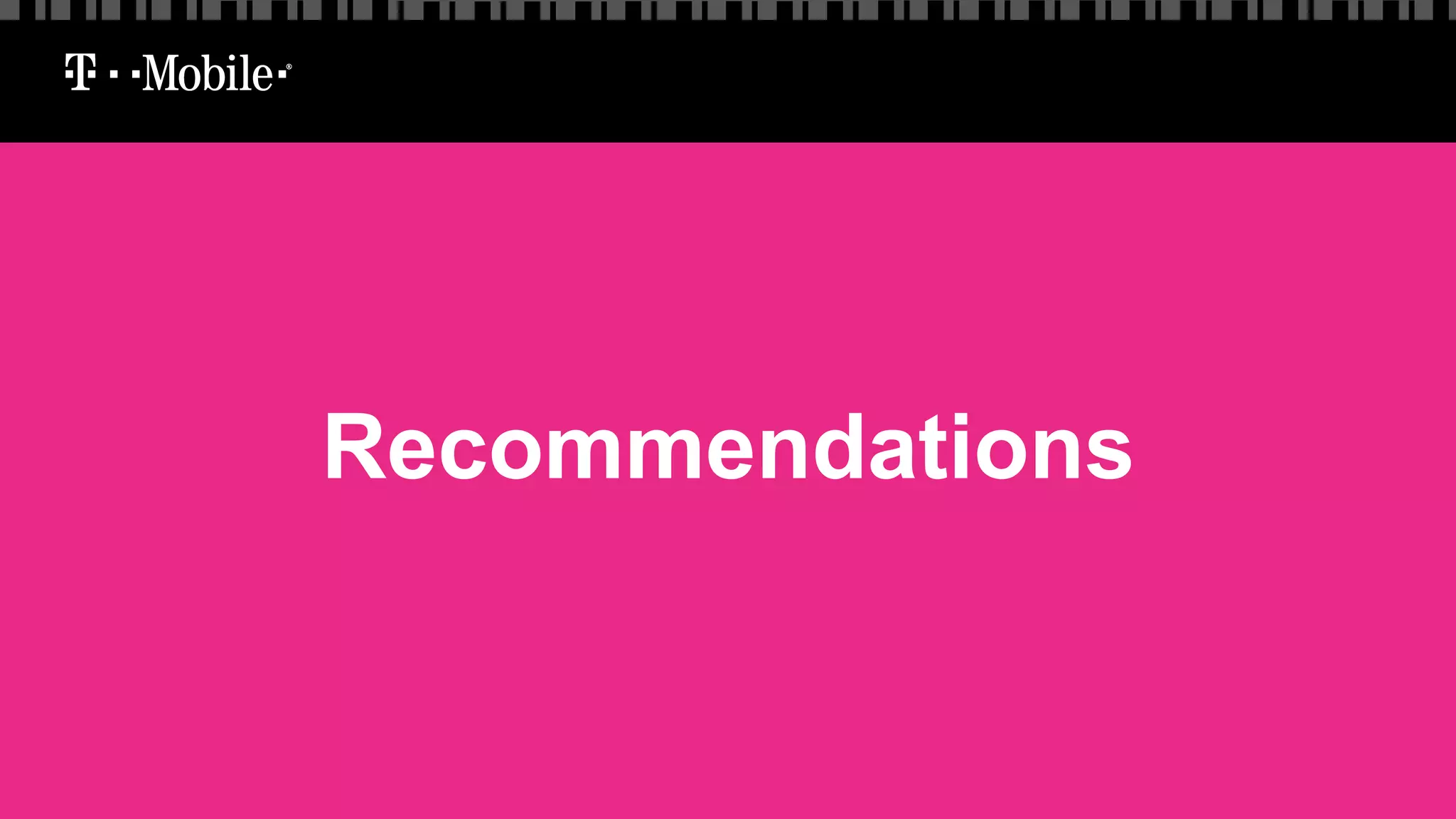 Recommendations
 