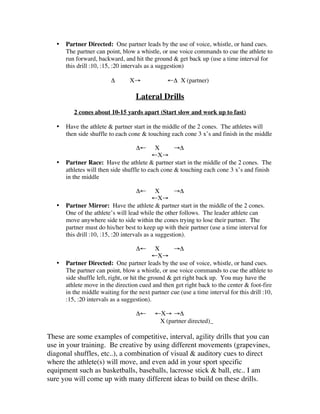 Agility Training Drills | PDF