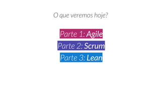 Agile
Scrum
Lean
 