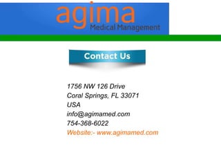 1756 NW 126 Drive
Coral Springs, FL 33071
USA
info@agimamed.com
754-368-6022
Website:- www.agimamed.com