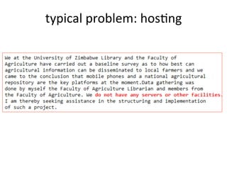 typical
problem:
hosKng