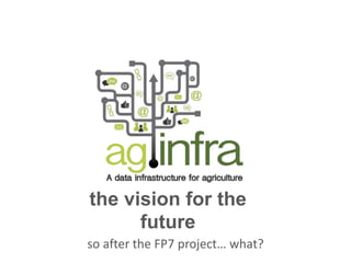 the vision for the
future
so after the FP7 project… what?
 