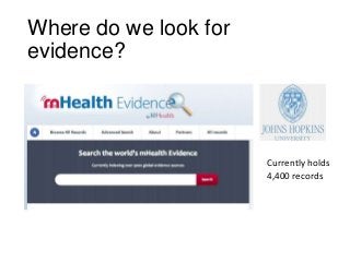 Where do we look for
evidence?

Currently holds
4,400 records

 