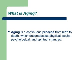 Dem Aging Process Aging Process geriatrics for Allied Health | PPT