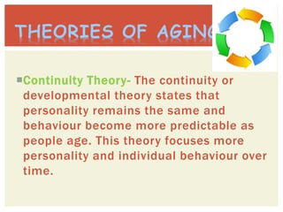 Continuity Theory Example Aging theory | PPTX