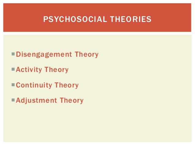 activity theory of aging example