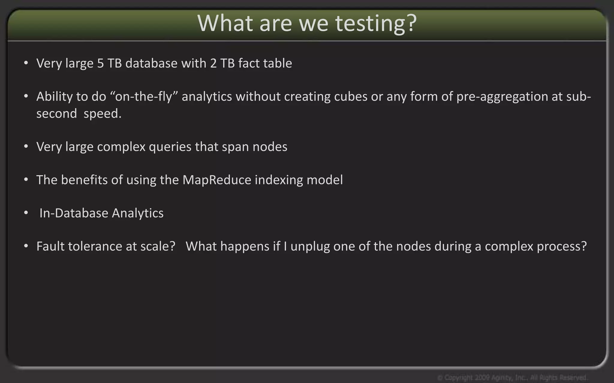 Aginity Big Data Research Lab V3