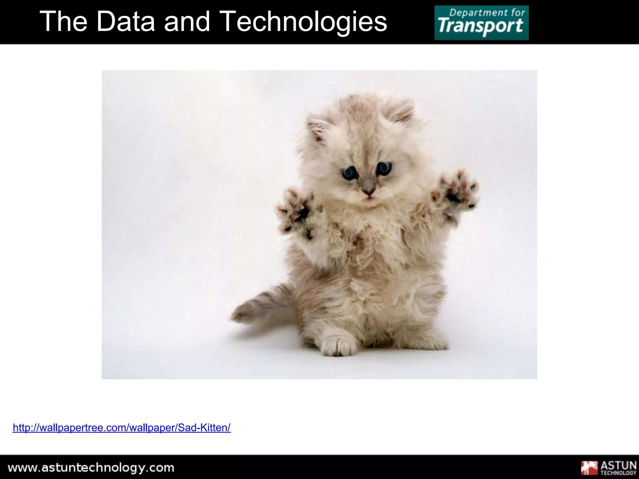The Data and Technologies




http://wallpapertree.com/wallpaper/Sad-Kitten/
 