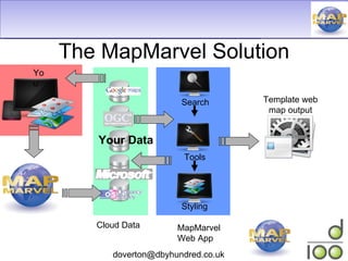 The MapMarvel Solution Cloud Data You Search Tools Styling MapMarvel Web App Template web map output Your Data 