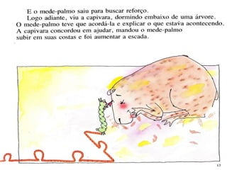 Agirafa e o mede palmo