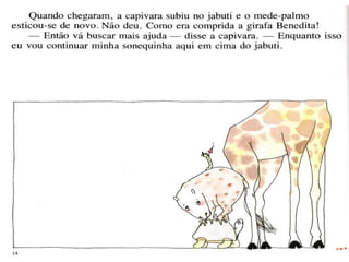 Agirafa e o mede palmo